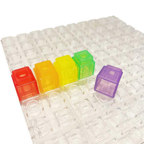 Toddler interlocking counting cubes for building patterns and developing fine motor skills