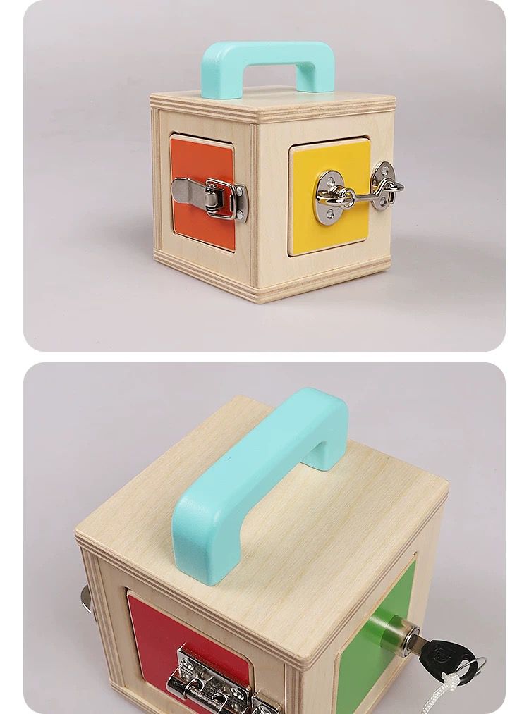 Practical life lock and latch activity for toddlers