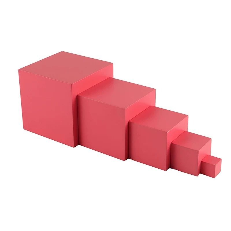 Toddler Pink Tower Montessori sensorial material