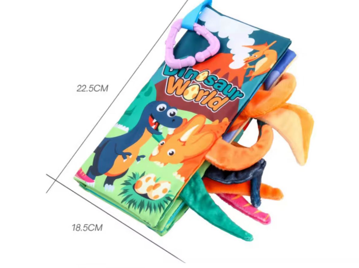 4-in-1 Animal Tails Soft Baby Books - Sensory Cloth Books for Early Learning