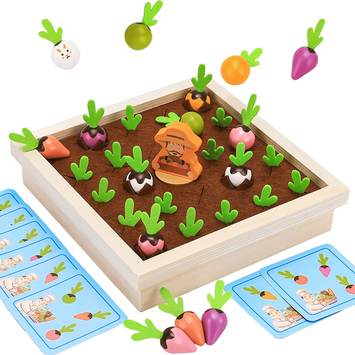 Vegetable memory matching toy for preschool kids learning activities