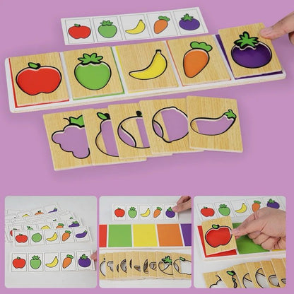 Montessori Vegetables and Fruits Matching Cards – Visual Discrimination and Early Learning Activity