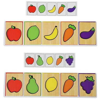 Montessori Vegetables and Fruits Matching Cards – Visual Discrimination and Early Learning Activity