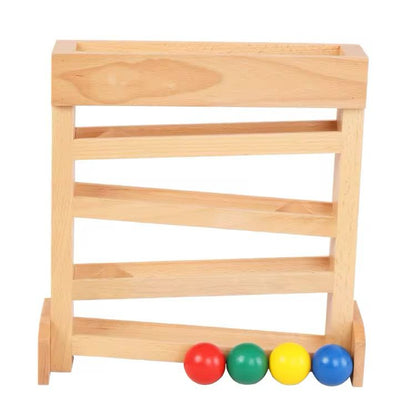 Montessori Wooden Ball Tracker - Visual Tracking and Hand-Eye Coordination Toy
