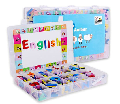 Magnetic Alphabets and Numbers Set – Educational Learning Toy for Early Literacy, Word Building and Math Skills