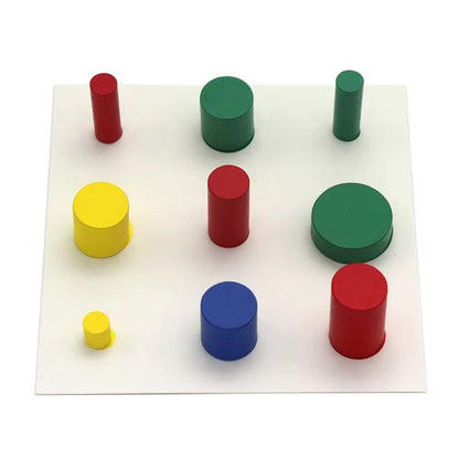 Mini Knobless Cylinders with Control Cards - Montessori Sensorial Material