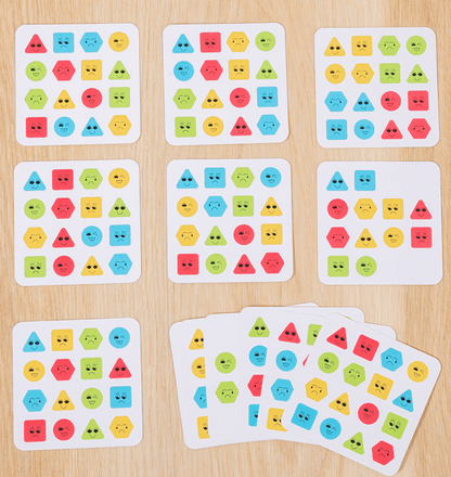 Bear-Shaped Wooden Logic Game – 2-Player Pattern Matching Strategy Toy with Bell for Kids