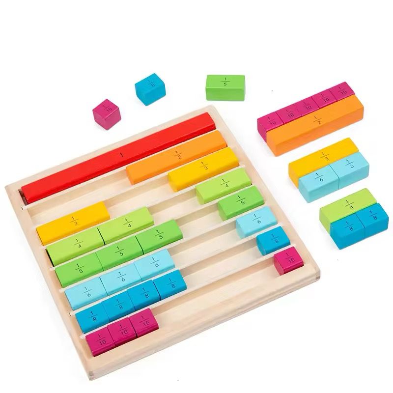 Montessori Fraction Board – Wooden Fraction Learning Material