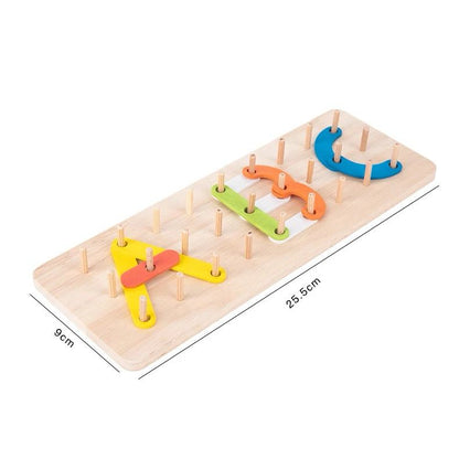 Wooden Changeable Puzzle – Alphabet and Numbers Construction Set for Early Learning