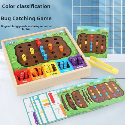 Montessori Worms Color Sorting and Matching Activity – Fine Motor Toy for Toddlers